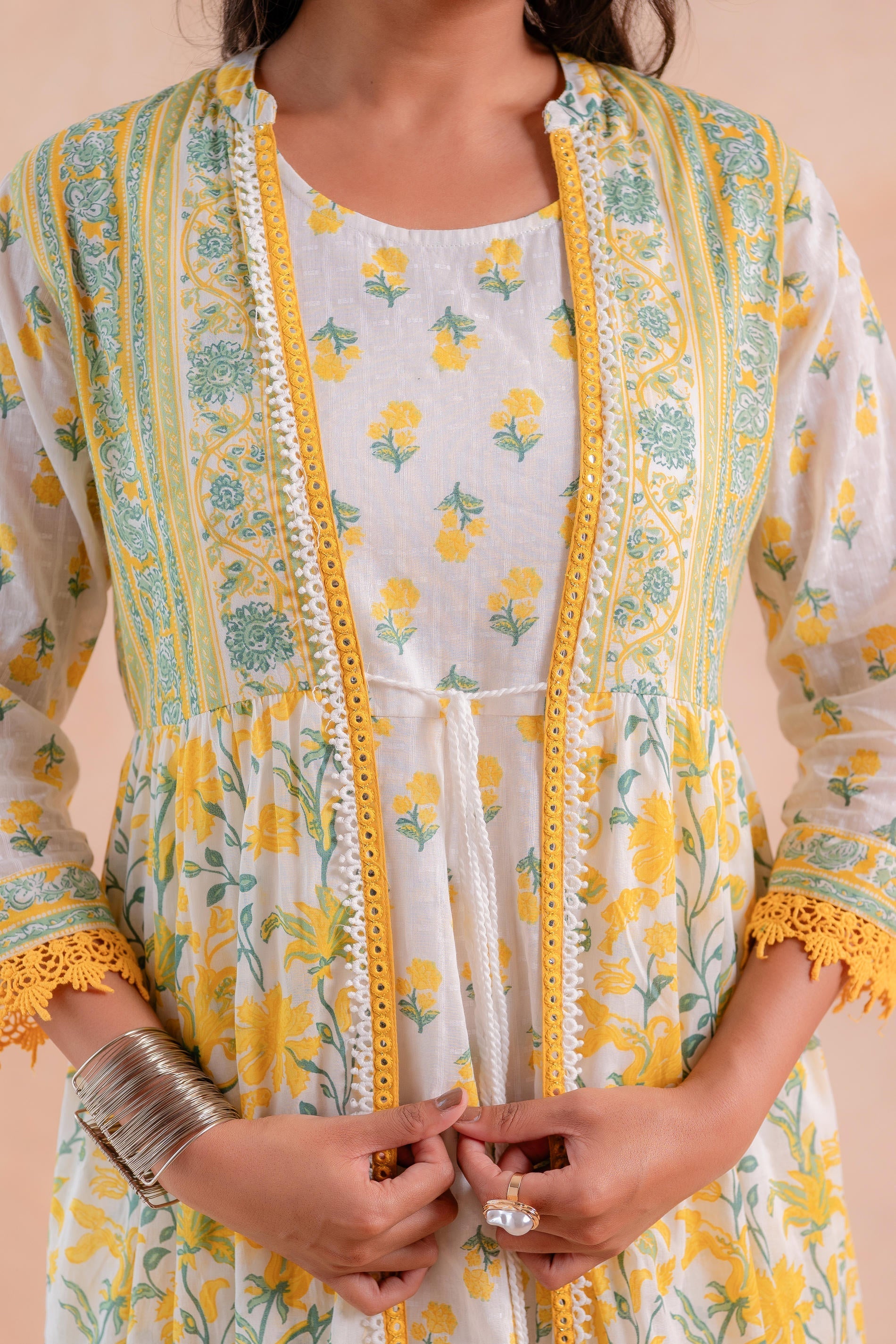Juniper Sunlit Gulbahaar Floral Tiered Dress - Distacart