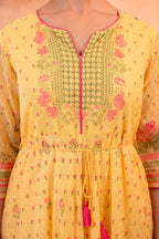Juniper Gulnaar Gendaphool Garden Panelled Dress - Distacart