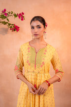 Juniper Gulnaar Gendaphool Garden Panelled Dress - Distacart