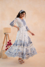 Juniper Gulnaar Neel Garden Panelled Dress - Distacart