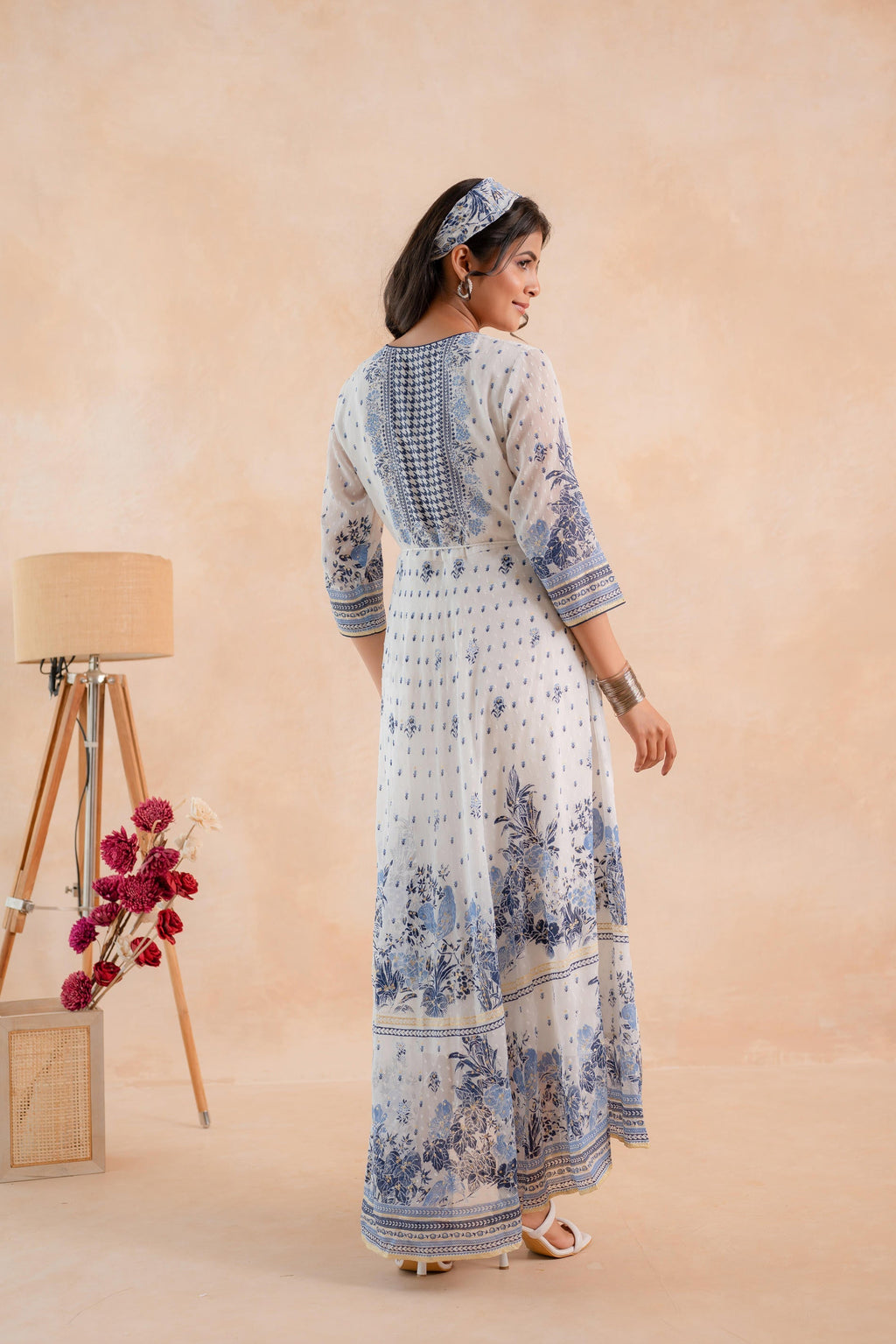 Juniper Gulnaar Neel Garden Panelled Dress - Distacart