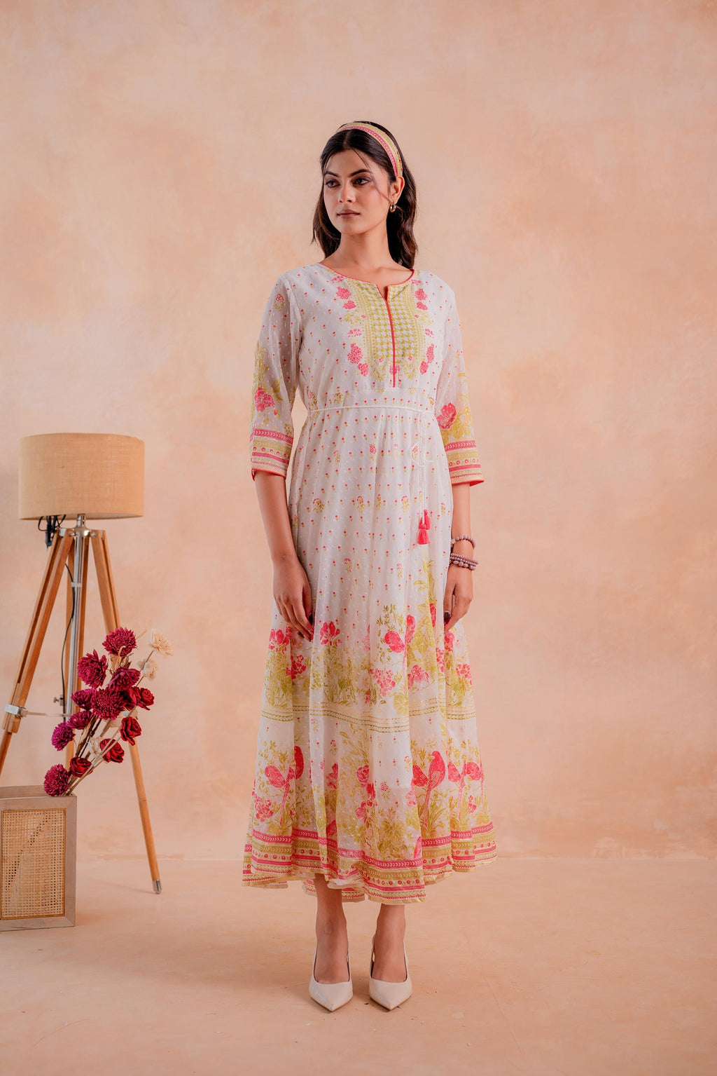 Juniper Gulnaar Garden Panelled Dress - Distacart