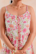 Juniper Pink Meadow Tiered Dress - Distacart