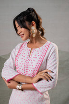 Juniper Rosebud Yoke Printed Kurta - Distacart