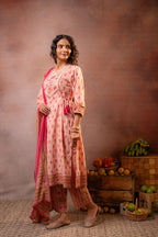 Juniper Gulnaar Garden Printed Kurta Pant And Dupatta Set - Distacart