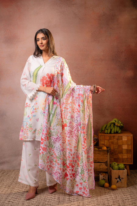 Juniper Gulnaar Garden Printed Kurta Set