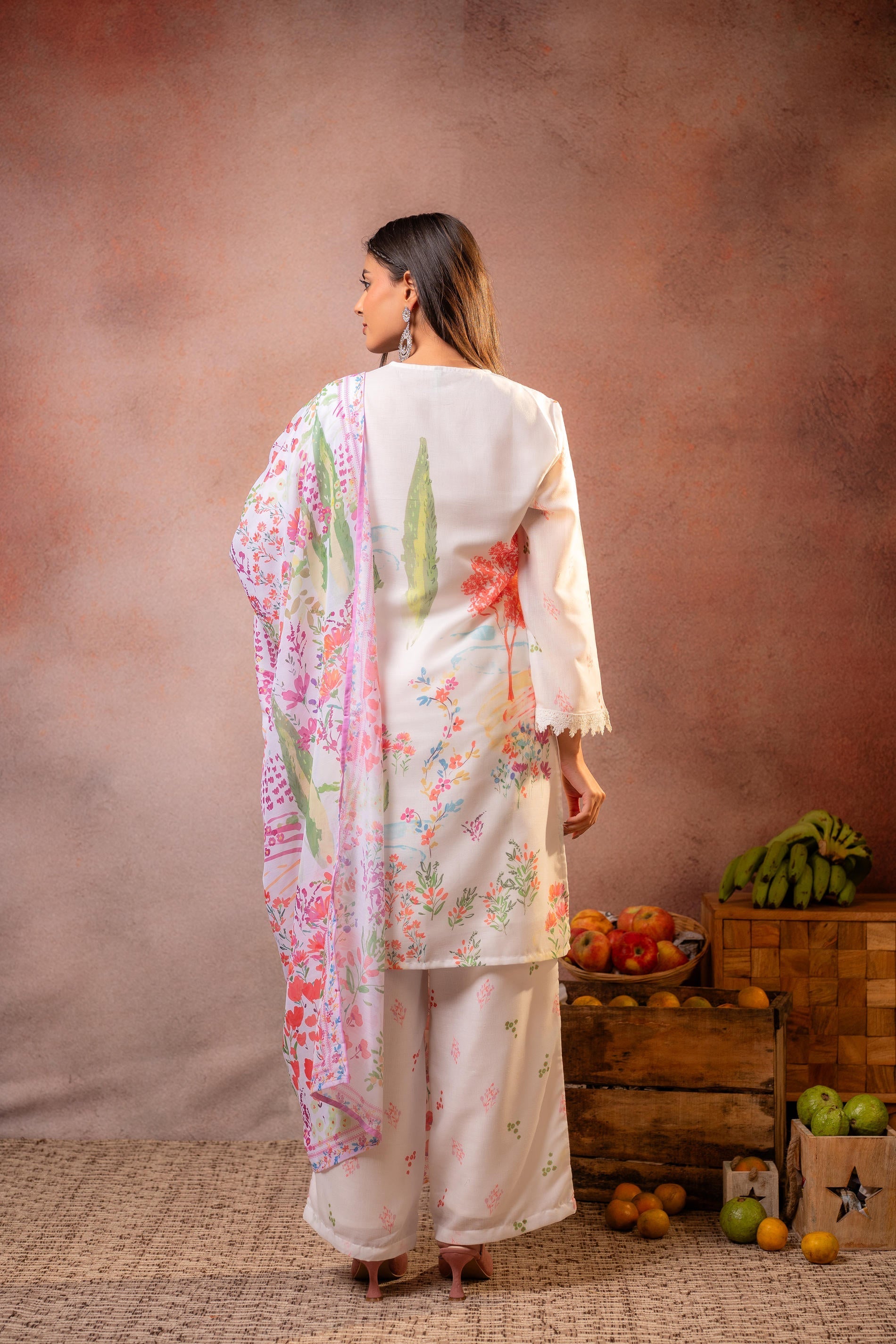 Juniper Gulnaar Garden Printed Kurta Set - Distacart
