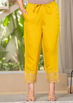 Juniper Viscose Mustard Embroidered Kurta Pant And Dupatta Set With Zari Work And Sequin - Distacart