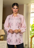 Juniper Women Pink Solid Viscose Shirt With Beads Work - Distacart