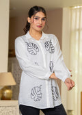 Juniper White Solid Viscose Shirt With Beads Work - Distacart