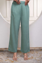 Juniper Sage Green Embellished Viscose Co-Ord Set With Bead Details - Distacart