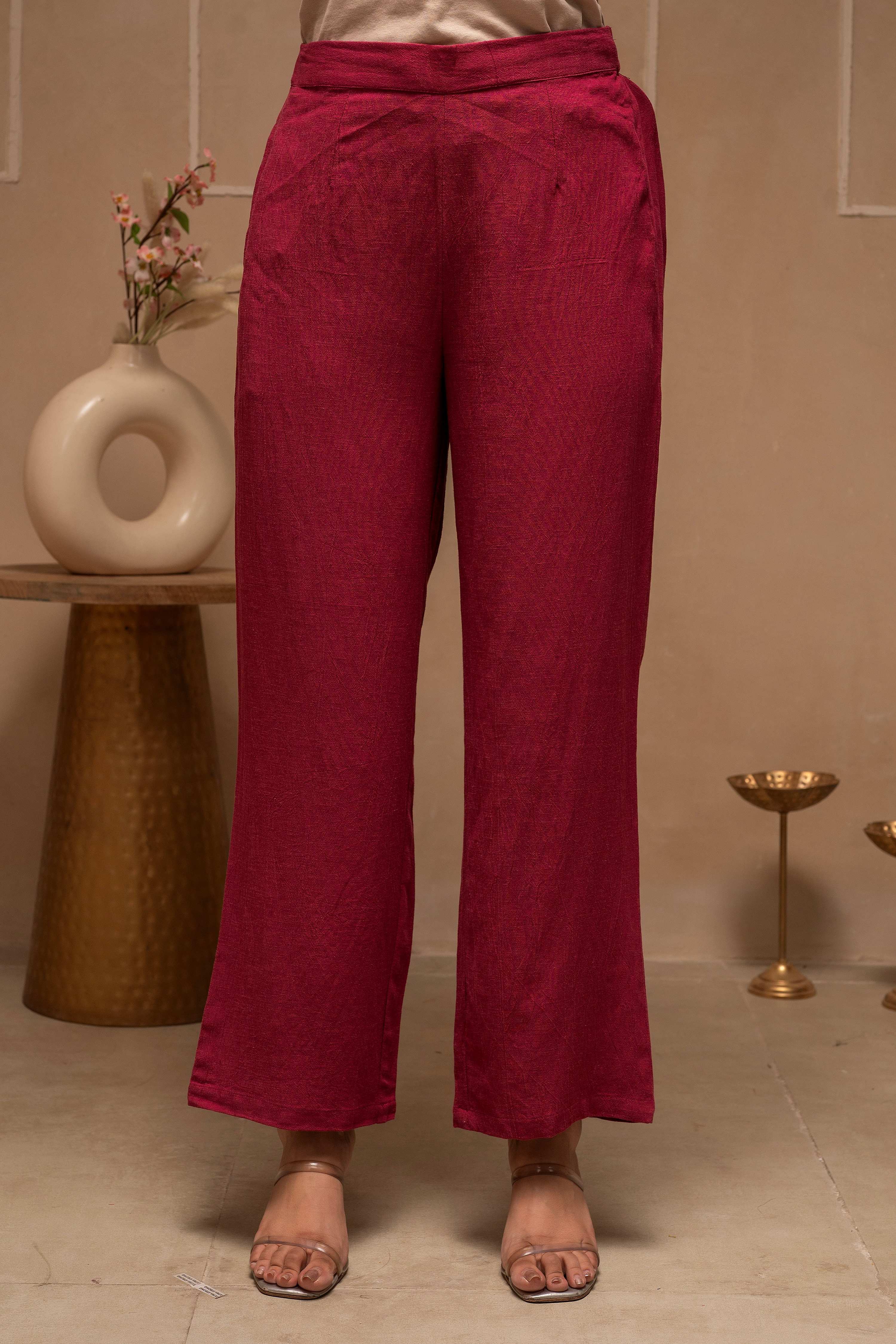 Juniper Rose Pink Embroidered Viscose Co-Ord Set With Thread Work Detailing - Distacart