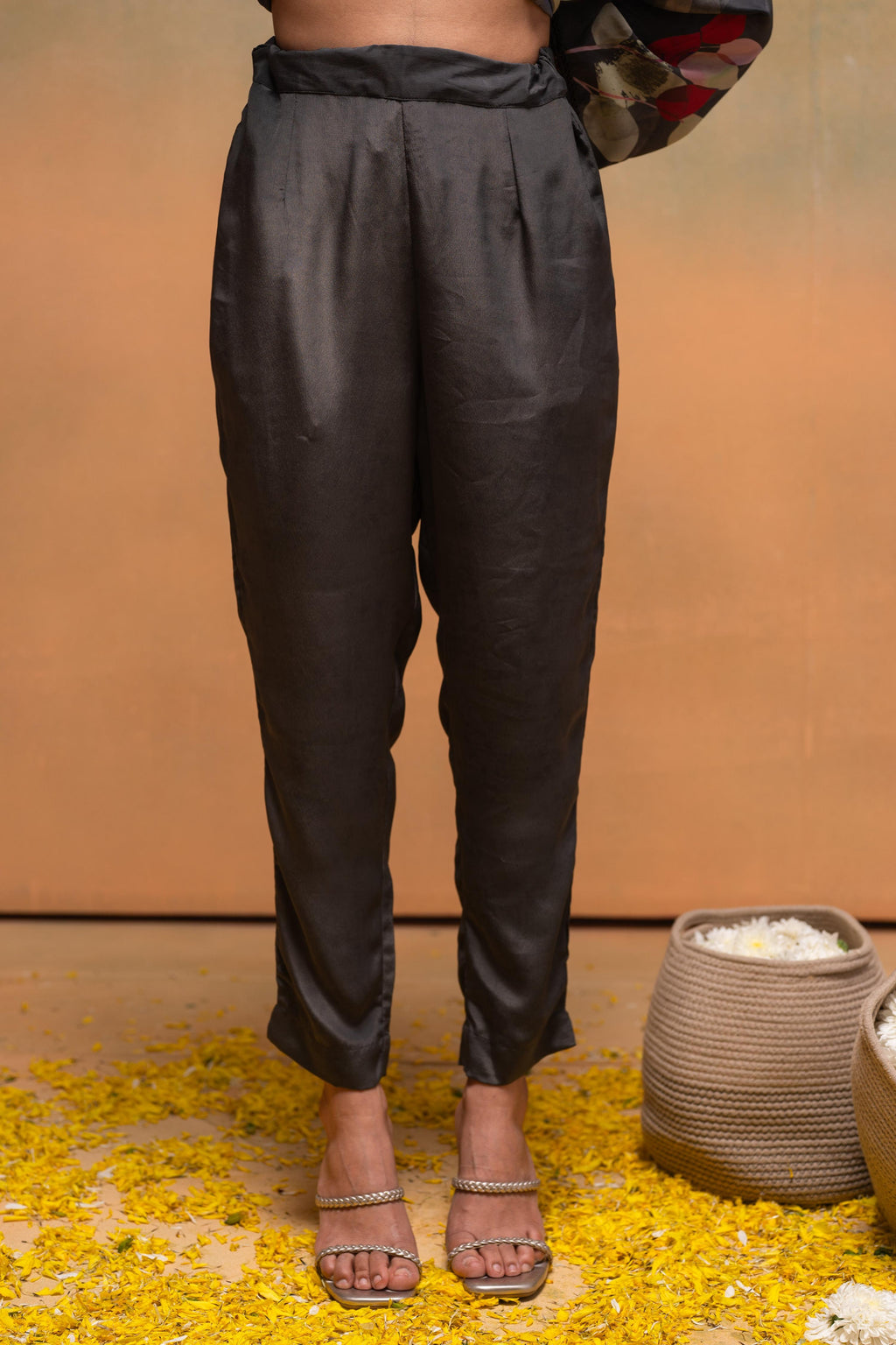 Juniper Olive Man Made Fiber Floral Printed Kurta With Pants & Dupatta Set With Sequence Work - Distacart