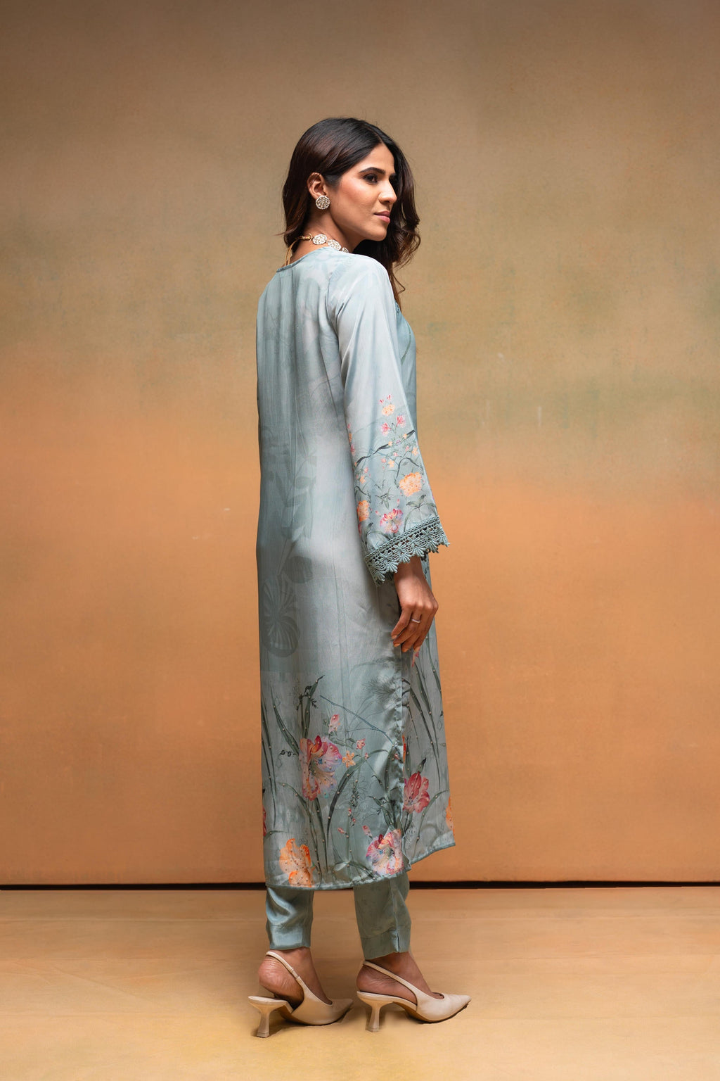 Juniper Mint Meadow Elegance Kurta Pant And Dupatta Set - Distacart