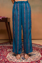 Juniper Mustard Man Made Fiber Ethnic Gathered Flared Kurta With Pants & Dupatta Set With Beads & Sequence Work - Distacart