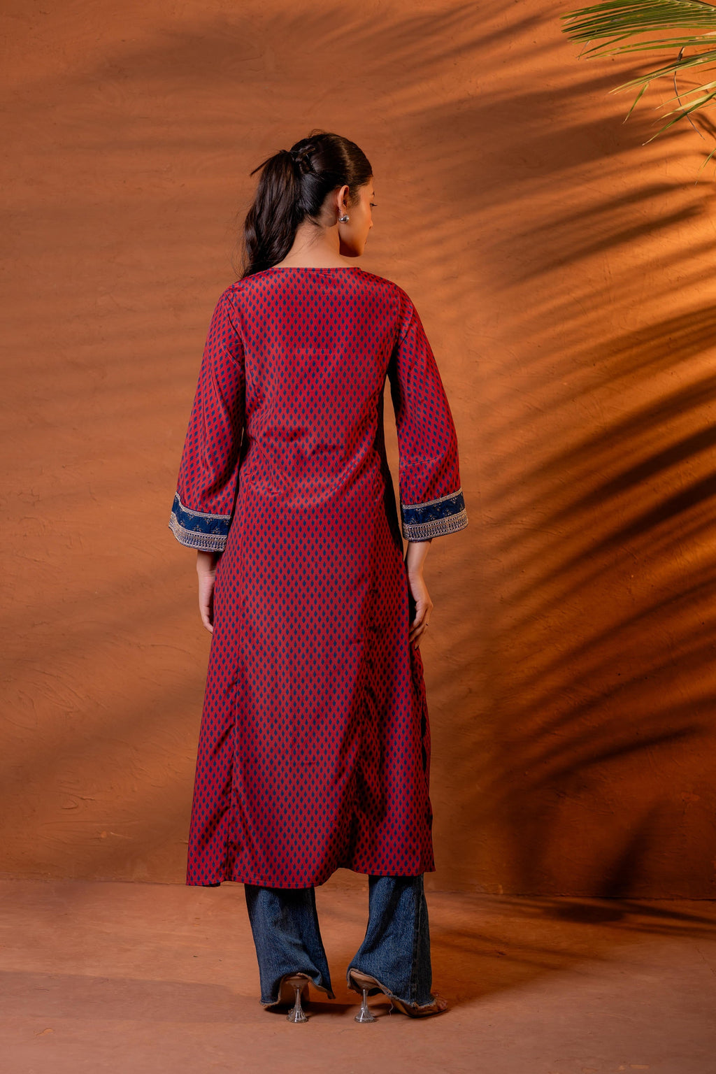 Juniper Noor Jaal Printed Long Kurta - Distacart