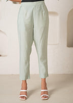 Juniper Mint Solid Embroidered Straight Kurta Pant Set With Thread Work - Distacart