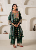Juniper Emerald Mughal Motif Printed Kurta Set With Dupatta - Distacart