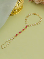 Ruby Raang Mannat Pearl Haath Phool - Distacart