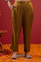 Juniper Festive Olive Green Floral Embroidered Kurta Set With Dupatta - Distacart