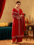 Juniper Red Viscose Solid A-Line Kurta With Pants & Dupatta Set With Zari, Sequence & Dori Work - Distacart