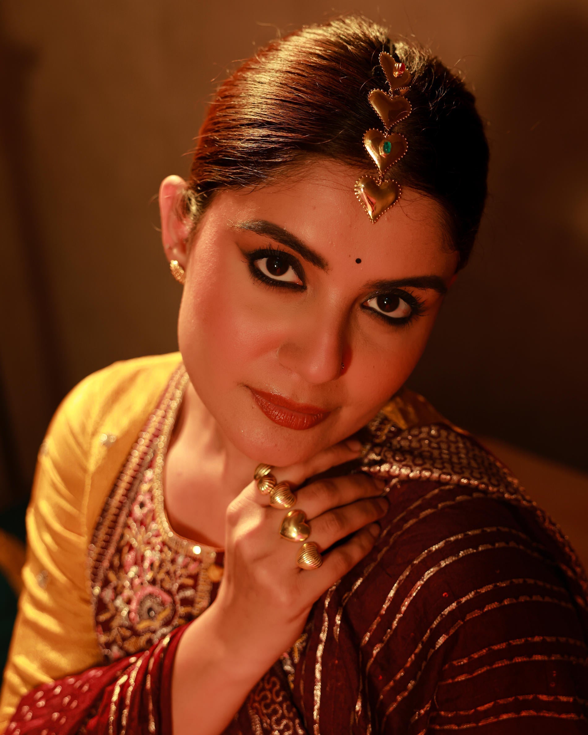 Juniper Mustard Nylon Flared Kurta Pant And Dupatta Set With Zari, Mirror, Thread & Sequin Work - Distacart