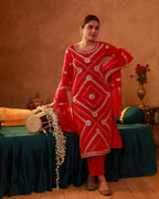 Juniper Magenta Viscose Straight Kurta Pant And Dupatta Set With Gota Patti & Sequence Work - Distacart
