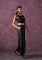 Juniper Black Midnight Muse Embellished Crop Top - Distacart
