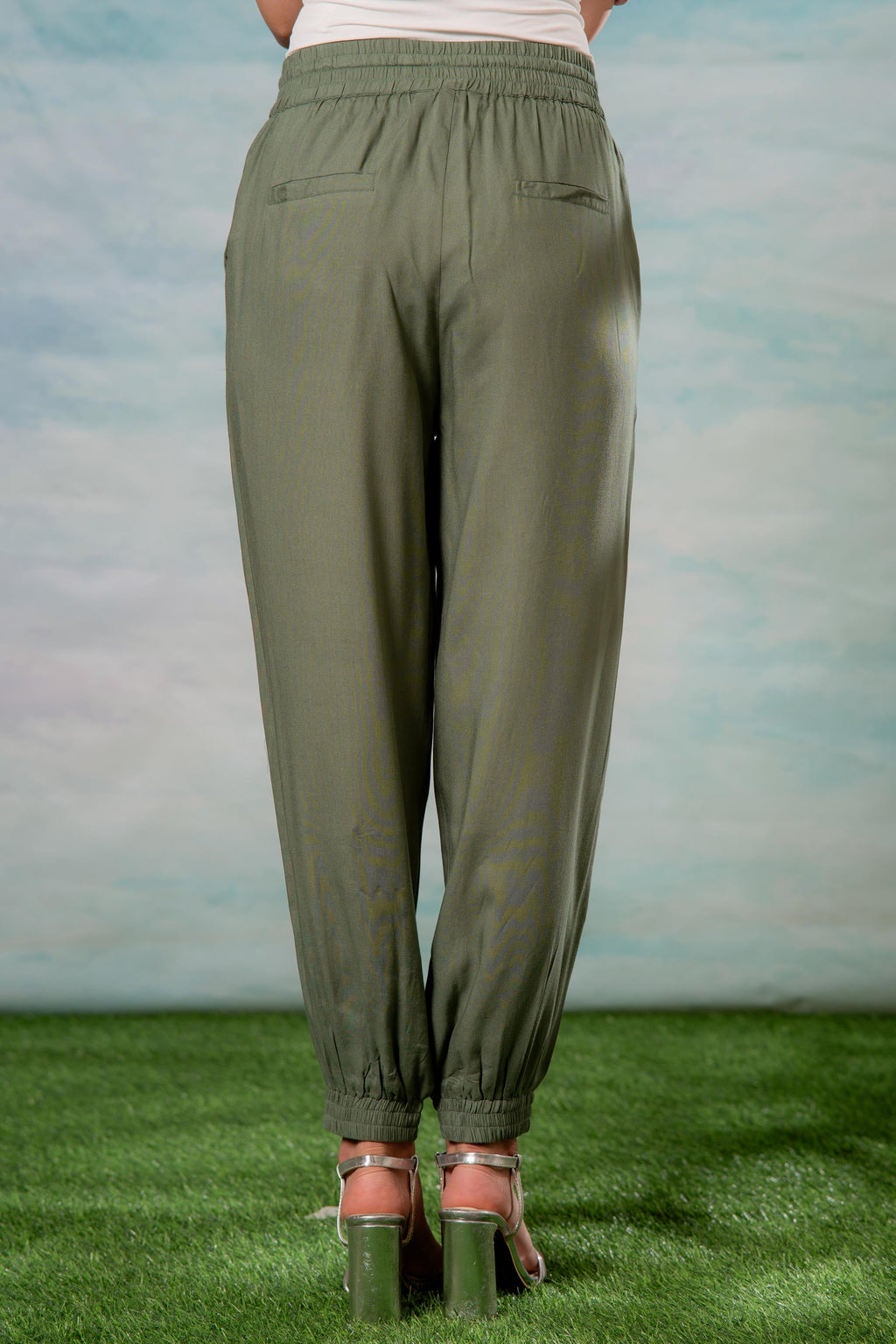 Juniper Lamora Women? Olive Green Drawstring Jogger Pants - Distacart