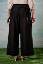 Juniper Lamora Women? Black Wide-Leg Drawstring Palazzo Pants - Distacart