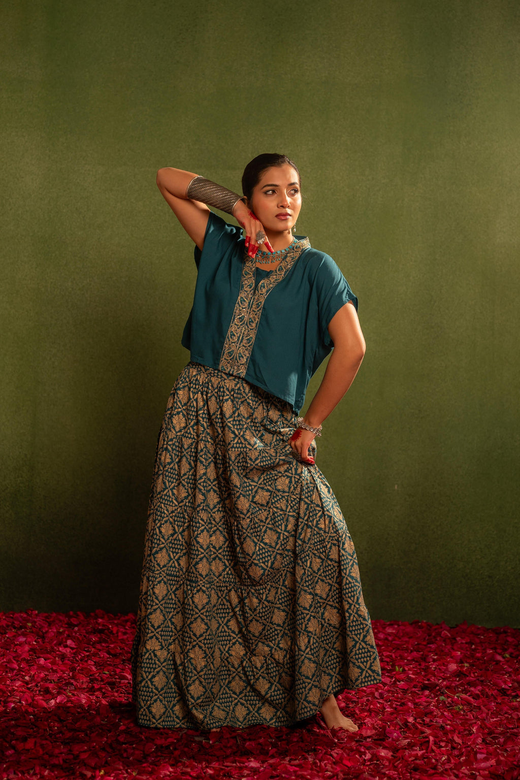 Juniper Virasat Printed Skirt Set - Distacart