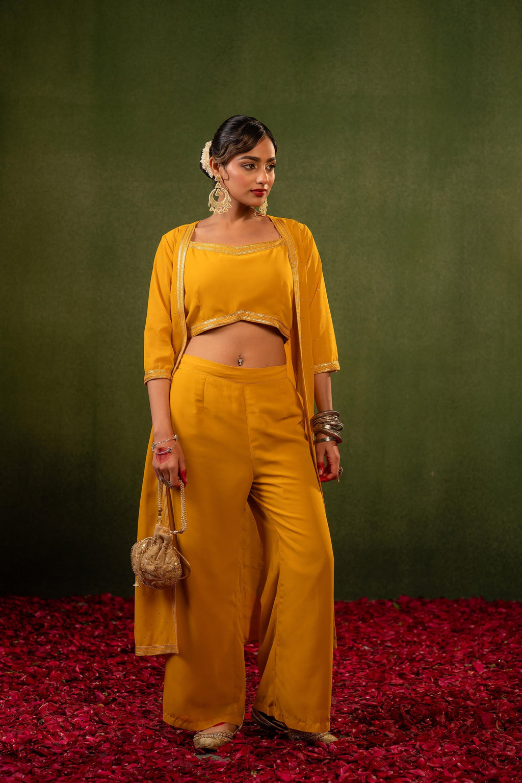 Juniper Mustard Aura Co-Ord Set - Distacart