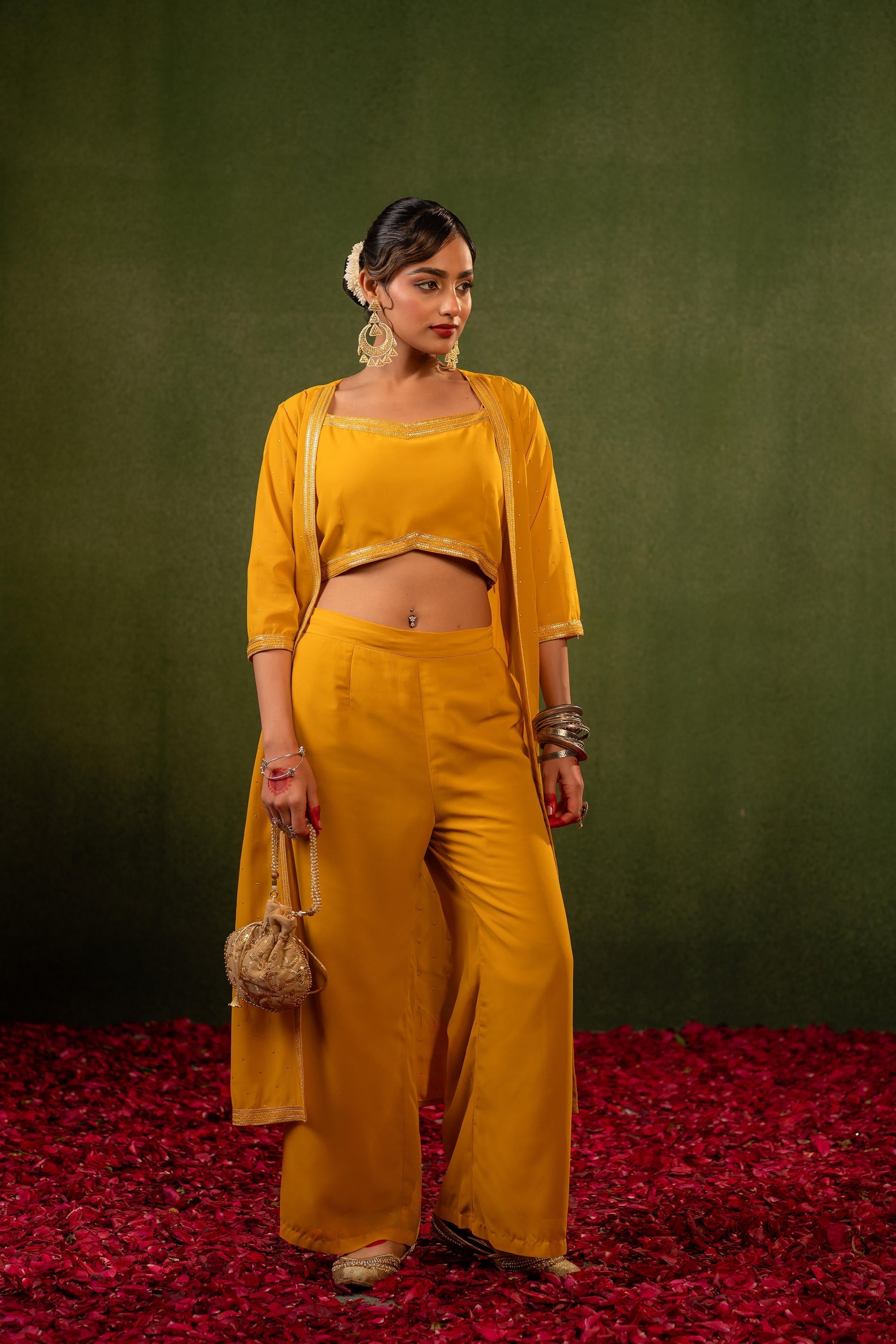 Juniper Mustard Aura Co-Ord Set - Distacart