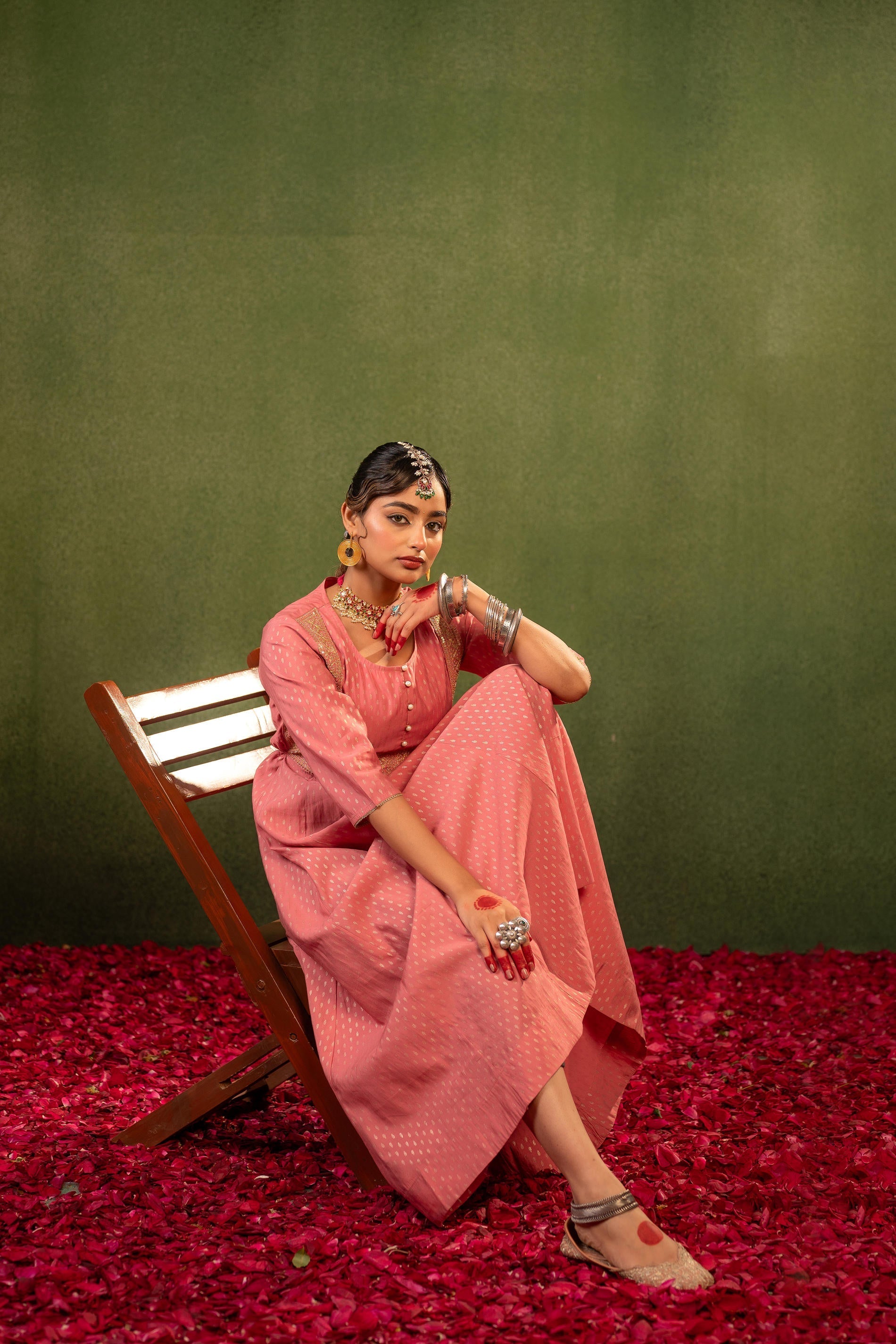 Juniper Gulnaar Riwaayat Pink Anarkali Dress - Distacart