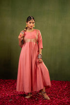 Juniper Gulnaar Riwaayat Pink Anarkali Dress - Distacart