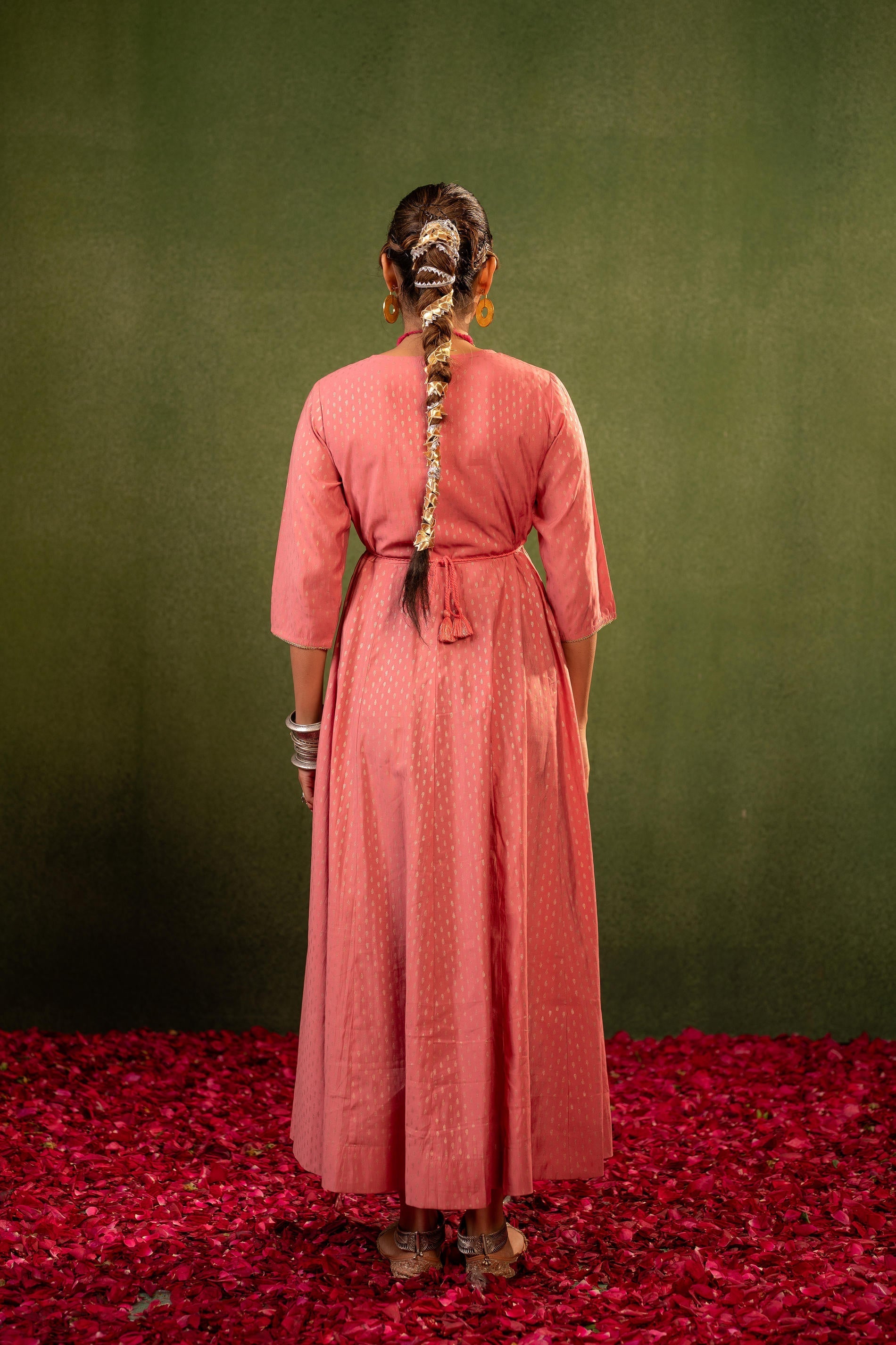 Juniper Gulnaar Riwaayat Pink Anarkali Dress - Distacart