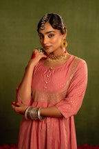 Juniper Gulnaar Riwaayat Pink Anarkali Dress - Distacart
