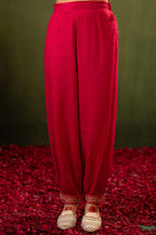 Juniper Laal Gulnaar Heritage Embroidered Kurta Set - Distacart