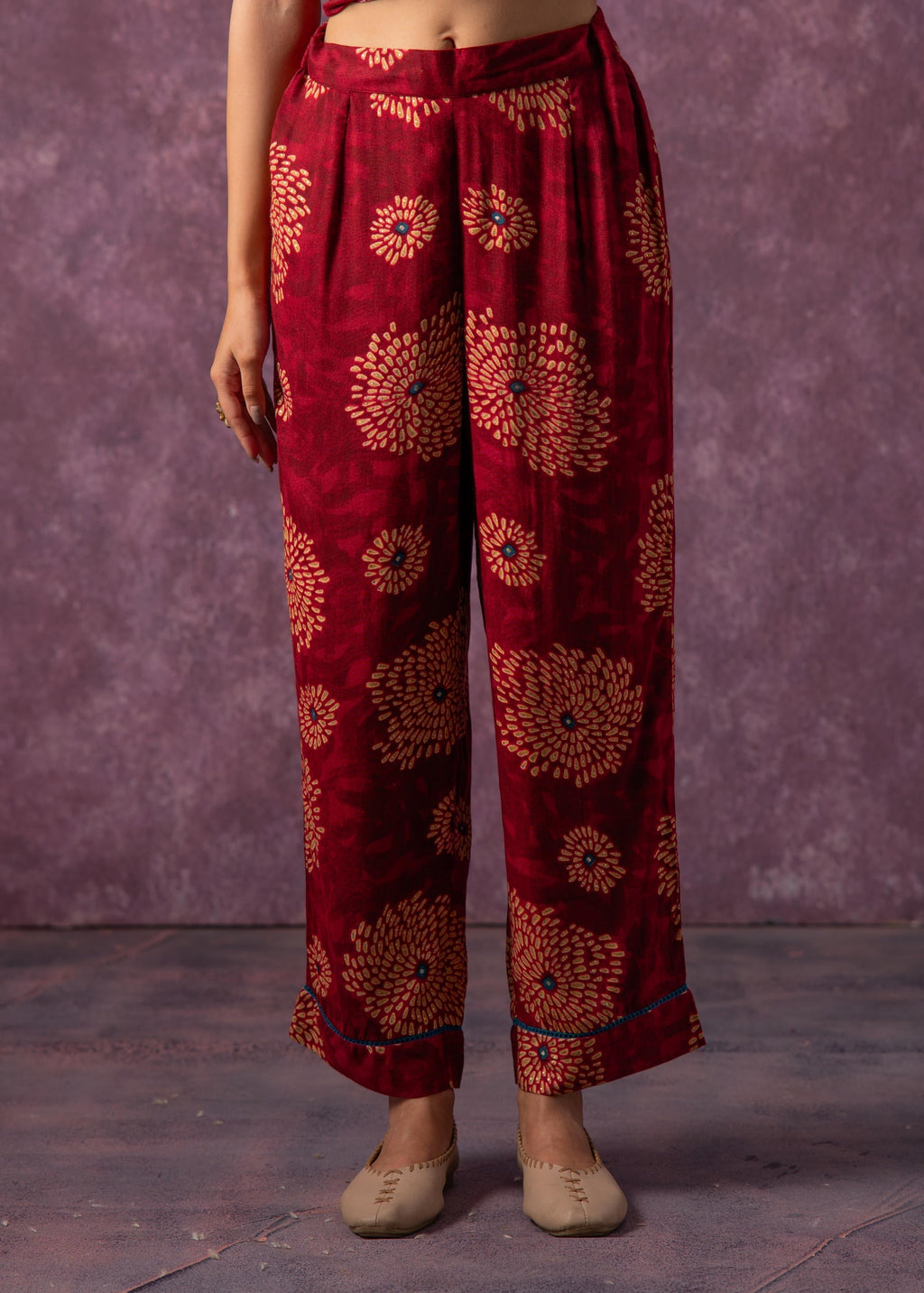 Juniper Women's Fuchsia Floral Printed Kurta With Pant Set - Distacart