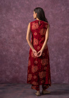 Juniper Women's Fuchsia Floral Printed Kurta With Pant Set - Distacart