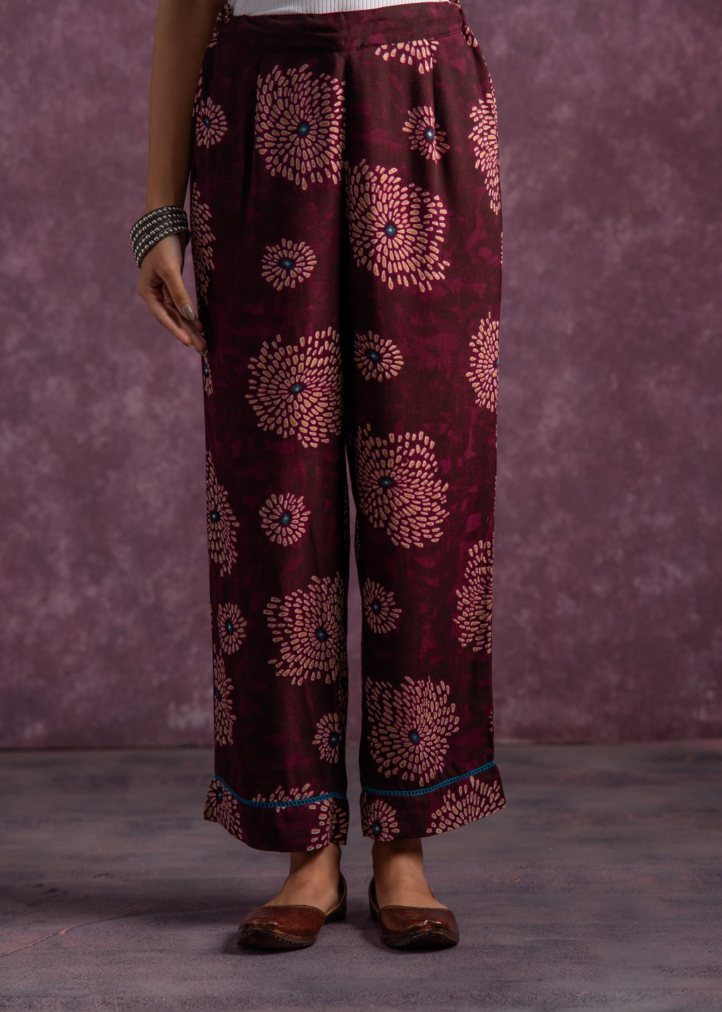 Juniper Women'S Purple Floral Printed Kurta With Pant Set - Distacart