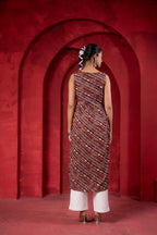 Juniper Women'S Pink Ethnic Motif Printed Sleeveless Kurta - Distacart