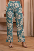 Juniper Mint Floral Printed Co-Ord Set With Button Details - Distacart
