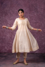 Juniper Ivory Noor A-Line Kurta - Distacart