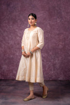 Juniper Ivory Noor A-Line Kurta - Distacart