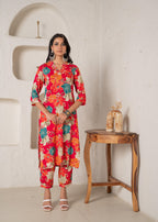 Juniper Floral Printed Straight Kurta Set - Distacart