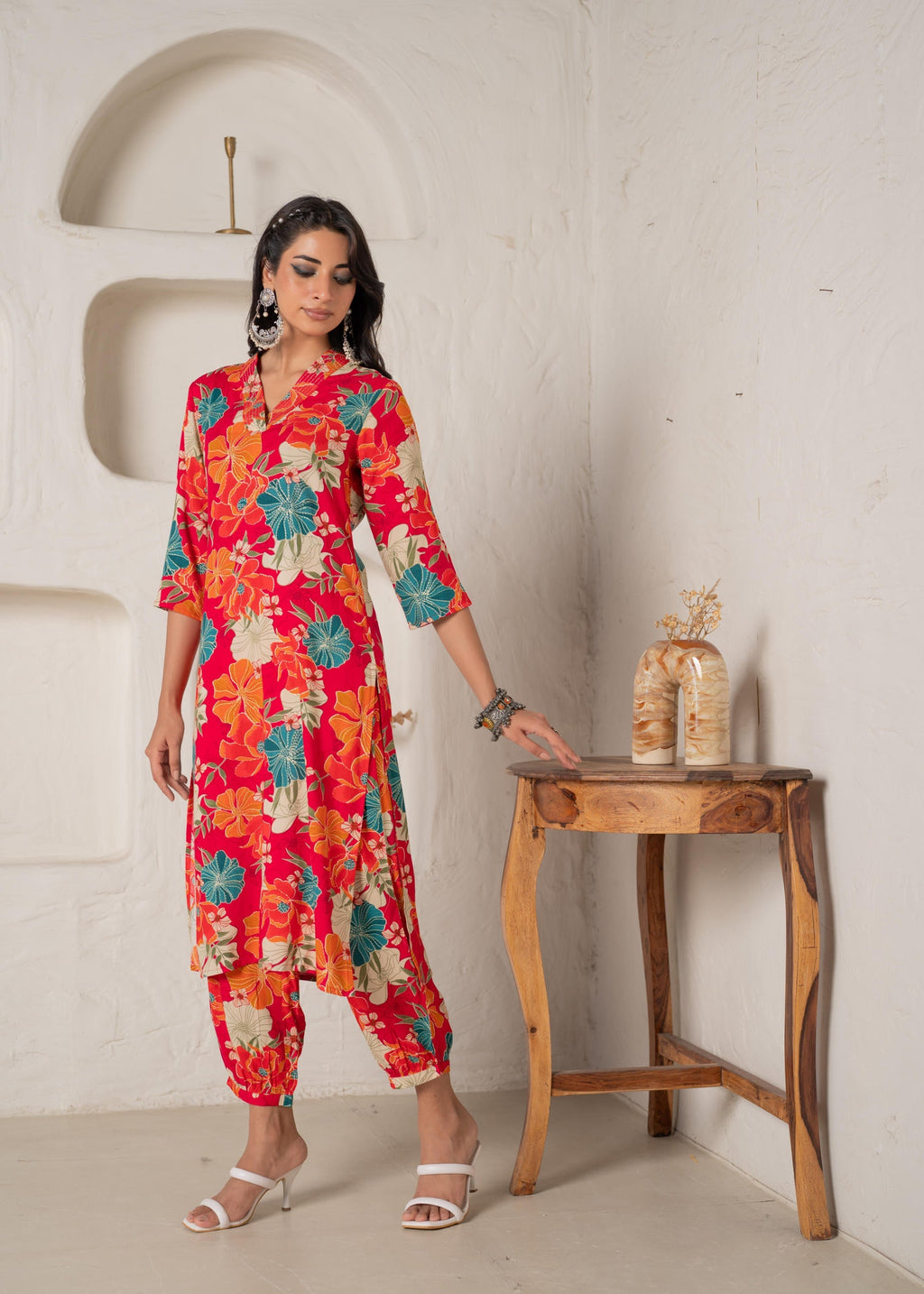 Juniper Floral Printed Straight Kurta Set - Distacart