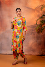 Juniper Sunflora Bloom Printed Kurta Set - Distacart