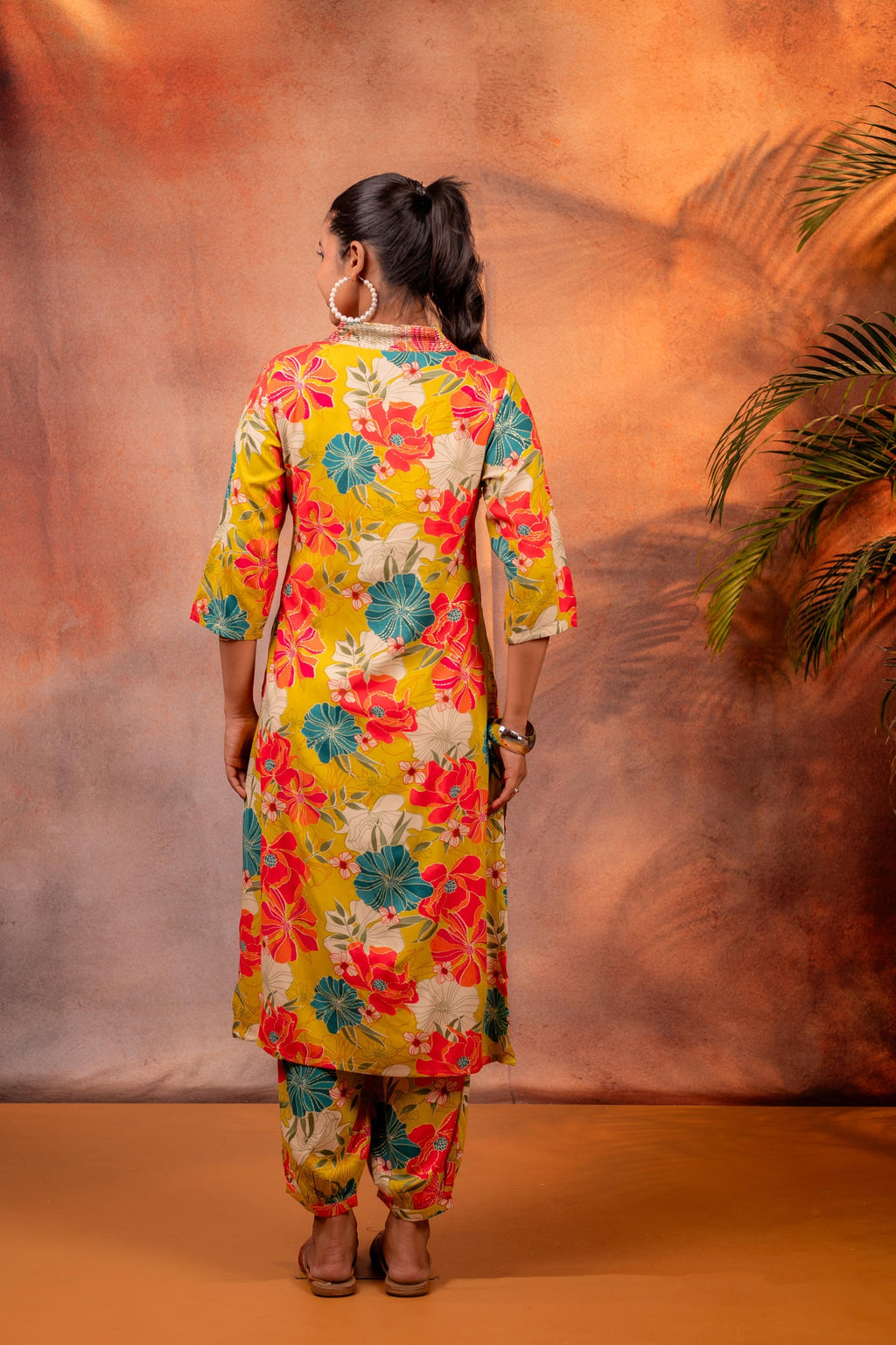Juniper Sunflora Bloom Printed Kurta Set - Distacart