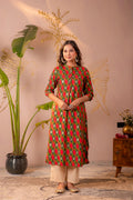 Juniper Geometric Printed Straight Kurta - Distacart